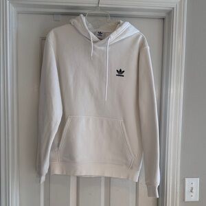 Adidas Trefoil Hoodie Pullover Sweatshirt White Size Small